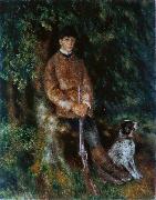Pierre Auguste Renoir Portrait of Alfred Berard with His Dog oil painting on canvas